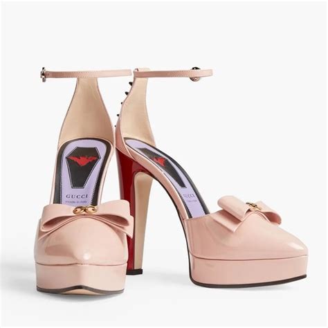 gucci pink spike|GUCCI Patent GG Bow Sadie Spike Low Heel Slide Sandals 40 .